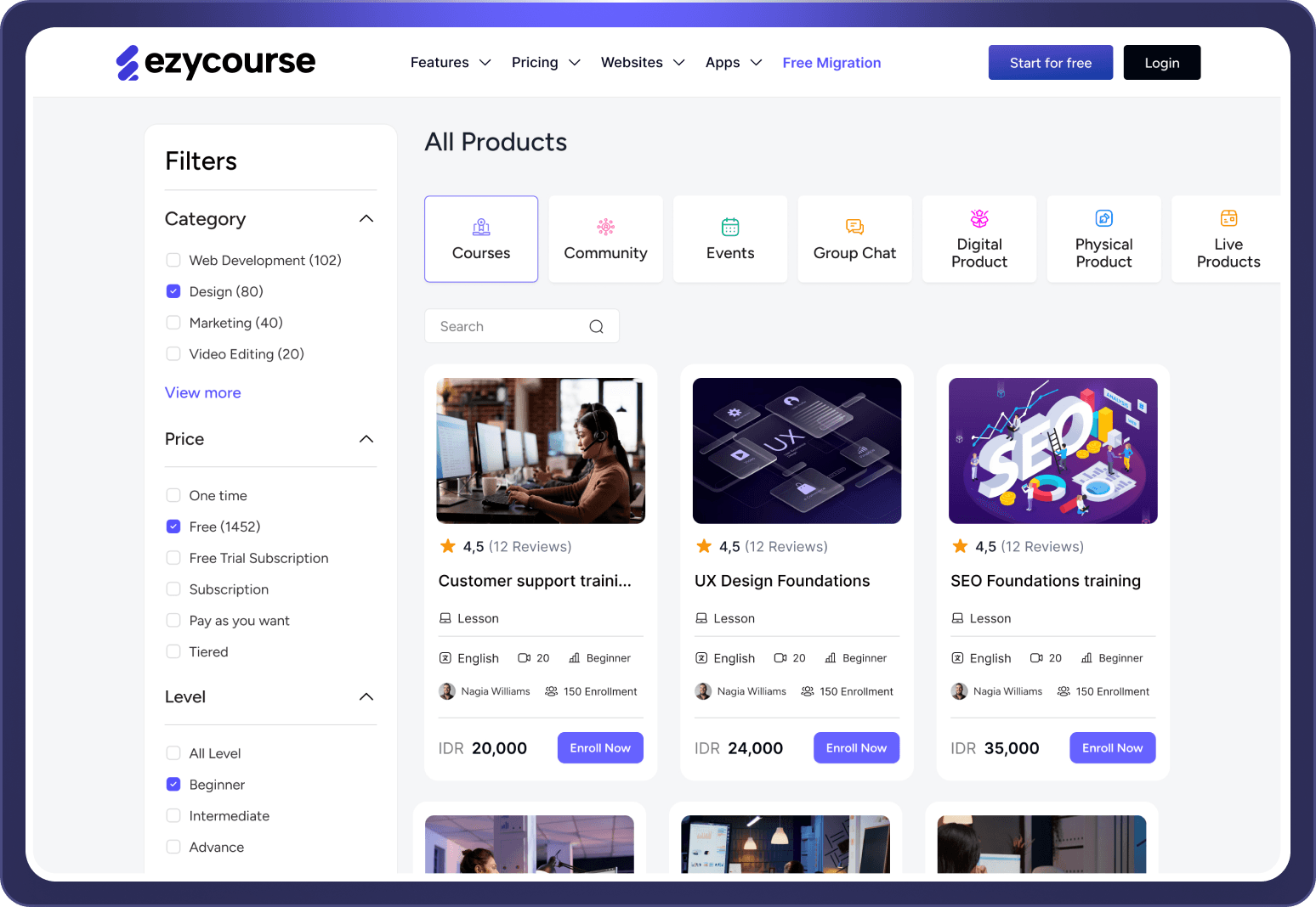 ezycourse about