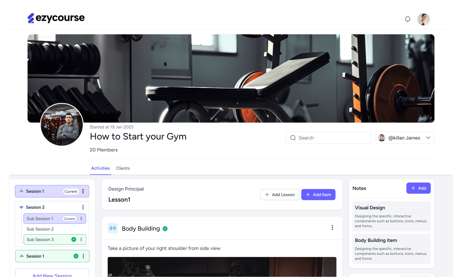 EzyCourse Feature preview