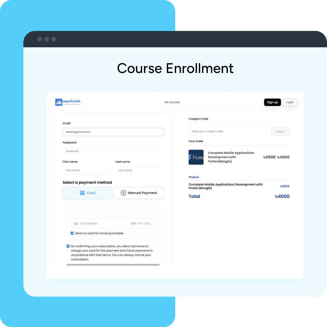 ezycourse popular course enrollment preview