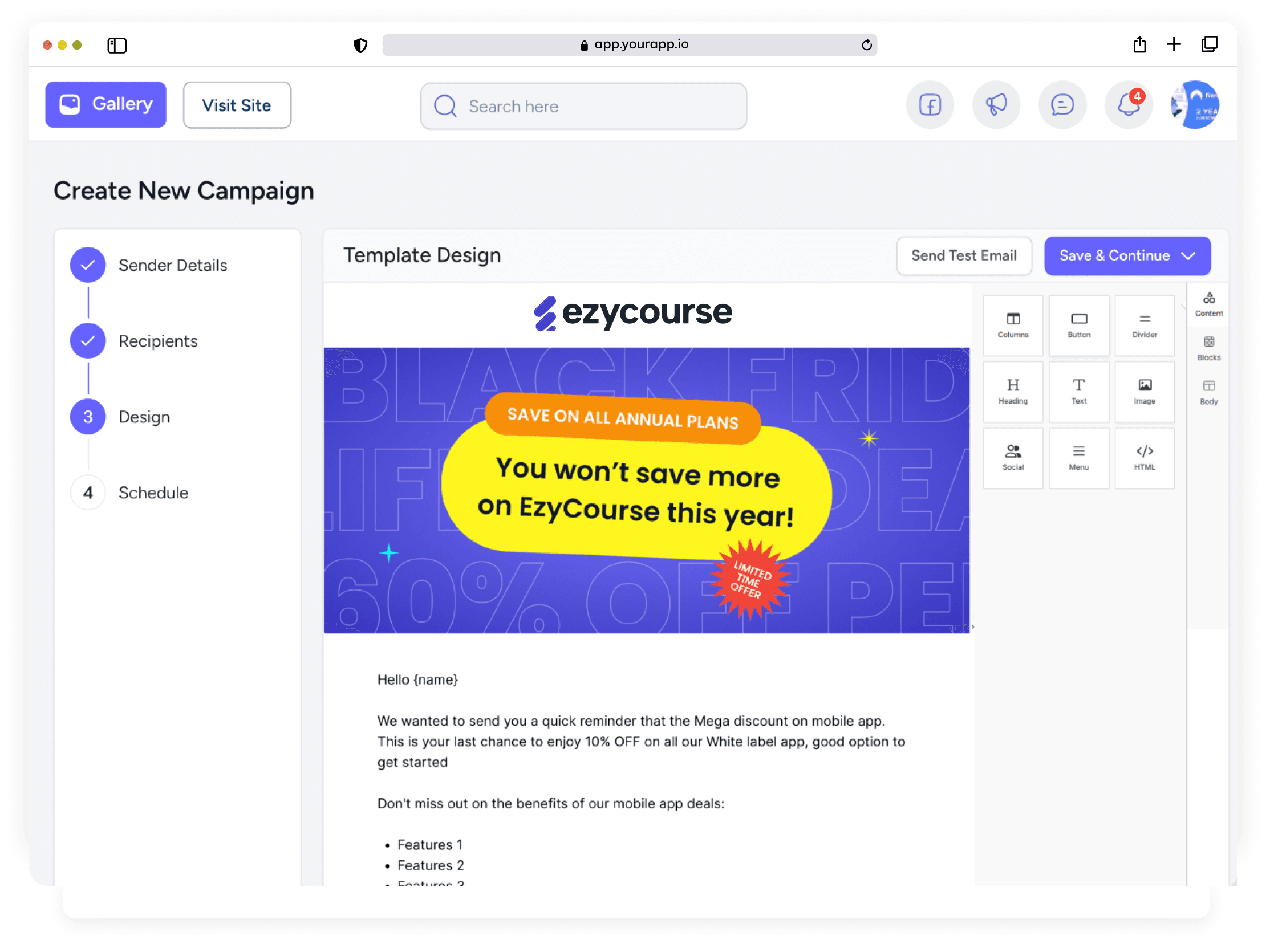 EzyCourse Feature preview