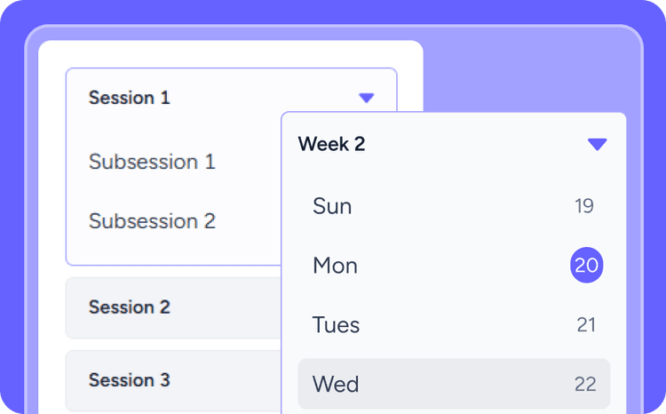 Week / Session Based banner
